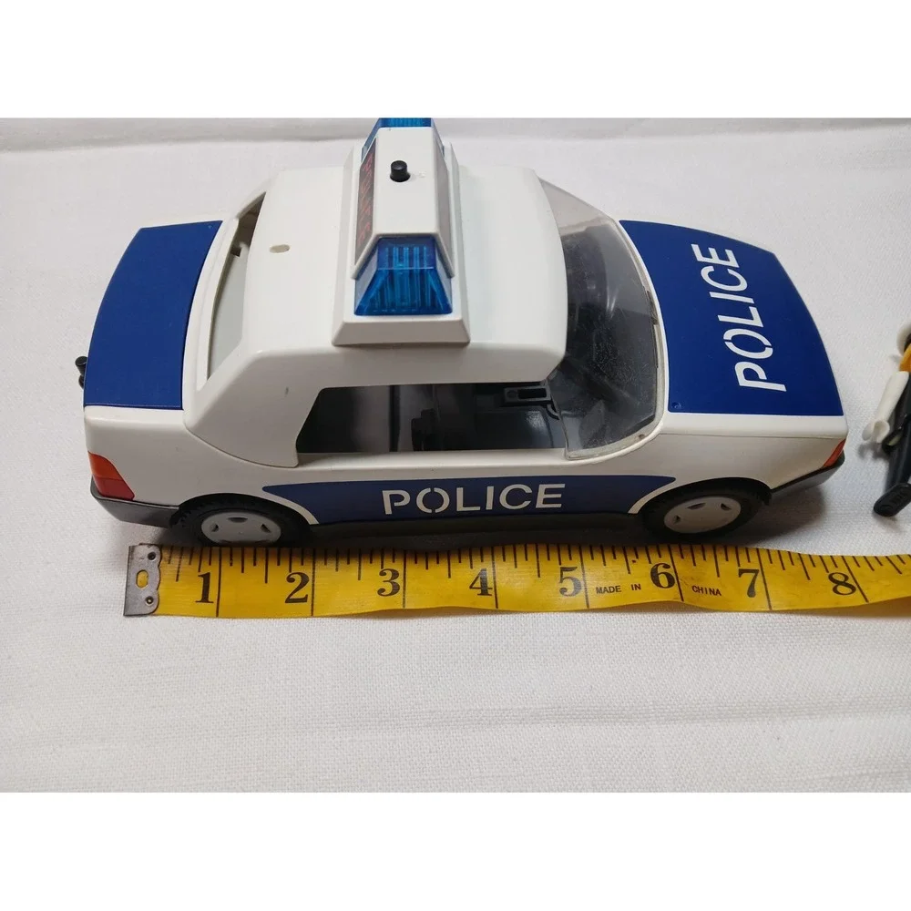 Vintage Playmobil 3904 Police Car Patrol Vehicle Set w/ 2 Figures -